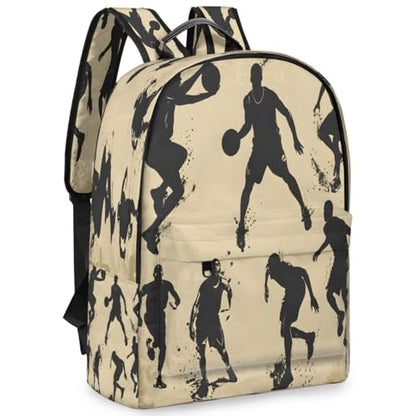 17.5 inch Laptop Backpack Basketball Player College Waterproof Travel Bag Casual Book Bag with Multiple Pockets Laptop Backpacks for Travel Hiking