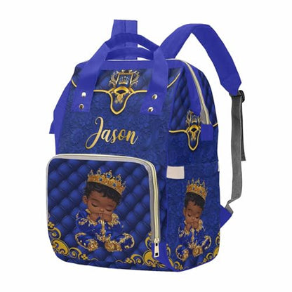 Newcos Personalized Diaper Bag with Name, Custom Monogram Backpacks Mommy Bag, Customized Baby Diaper Bag Backpack for Newborn Women Men Travel Nursing Bags Water Bottle for Mom Dad Christmas Blue - color: Patten 01