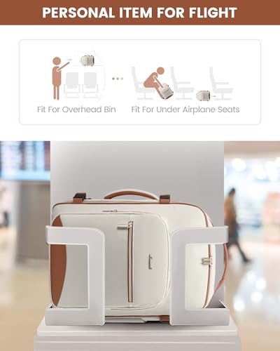 LOVEVOOK 50L Travel Backpack Flight Approved Carry on Backpack,3 Packing Cubes,Waterproof Personal Item Travel Bag,TSA Carry on Luggage Suitcase Travel Essentials,Gifts for Women & Men,fits 18" Laptop - color: Beige-brown, size: X-Large-50L-4Pcs