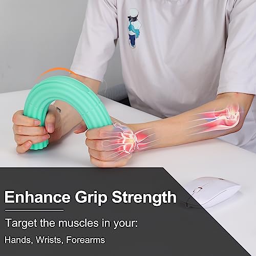 Flex Therapy Strengthener Bar for Tennis Elbow, Golfers Elbow, Tendonitis - Physical Therapy Resistance Bar for Wrist and Forearms Pain Relief - color: Red-Extra heavy-35LBS and Green-10LBS