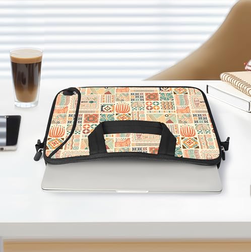 RICHEN 17 inch Laptop Shoulder Bag Carrying Case with Handle Fits 15.6/16/17/17.3/17.4 inch Laptop Notebook (Geometric Drawing, 16-17.3 inch) - color: Geometric Drawing
