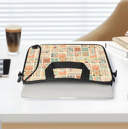 RICHEN 17 inch Laptop Shoulder Bag Carrying Case with Handle Fits 15.6/16/17/17.3/17.4 inch Laptop Notebook (Geometric Drawing, 16-17.3 inch) - color: Geometric Drawing