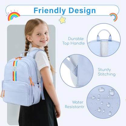 CAMTOP School Backpack for Girls, 15.6 Inch Teen Girls Casual Backpack High Middle School Daypack Women Daily Travel Laptop Bag - color: Blue, size: 16Inch-Teen