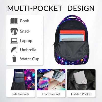 COZYAURA Kids Backpack Custom Axolotl Bookbag for Girls - 17 Inch Personalized Bookbag with Name for Elementary Kindergarten Toddler Schoolbag - color: Red