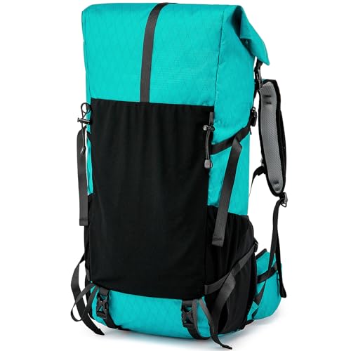 Hiking Backpack,40L to 50L Extra Large Capacity Hiking Bag,Internal Frame Camping Backpack,Upgraded X-PAC Lightweight Sport Daypack Travel Backpack Fit For Mountain Climbing Camping(Peacock Green) - color: Peacock Green