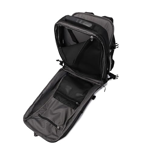 Hedgren TRIP LARGE Travel Backpack – Expandable, Water-Repellent RPET, Carry-On with RFID Protection, Laptop & Clothing Compartments, Rain Cover & Smart Sleeve - 36.2 L (Black) - color: Black