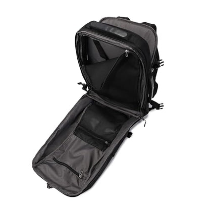 Hedgren TRIP LARGE Travel Backpack – Expandable, Water-Repellent RPET, Carry-On with RFID Protection, Laptop & Clothing Compartments, Rain Cover & Smart Sleeve - 36.2 L (Black) - color: Black