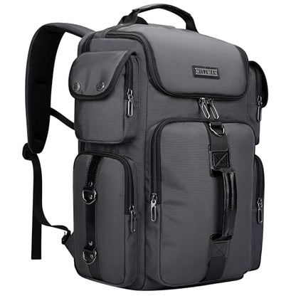 WITZMAN Travel Backpack for Men Carry-on Laptop Backpack Fit 16 Inch Airline Approved for Traveling,Casual,Commuting(B744 Silvery Grey) - color: Silvery Grey