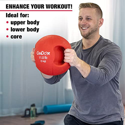 CanDo 505041 Molded Dual-Handle Medicine Ball, 11lb - style: c) 11 lb