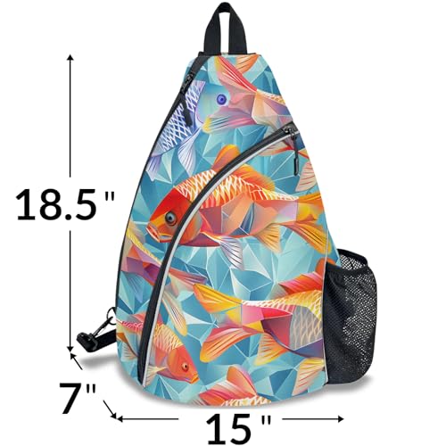 Pickleball Bag for Women Men Adjustable Crossbody Sling Backpack Hold Pickleball Paddle Water Bottle - color: Multicolor 7