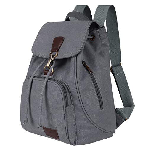 Canvas Fashion Backpacks Purse Casual Outdoor Shopping Daypacks Sports Rucksack Hiking Travel Multipurpose Bag Gray - color: Grey