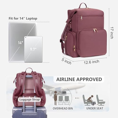 CEI-CEI Neoprene Diaper Bag Backpack Large Newborn Baby Maternity Bags Waterproof Travel Backpack for Mom Dad with Insulated Pockets,Changing Pad - color: Pink