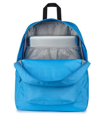 JanSport SuperBreak Plus Backpack with Padded 15-inch Laptop Sleeve and Integrated Bottle Pocket - Spacious and Durable Daypack for Work and Travel - Electric Azul - color: Electric Azul