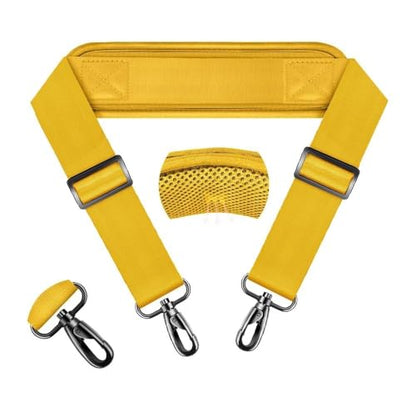 ZINZ 74" Shoulder Strap with Fixed Pad and Dual Balanced Buckles，Yellow - color: Yellow