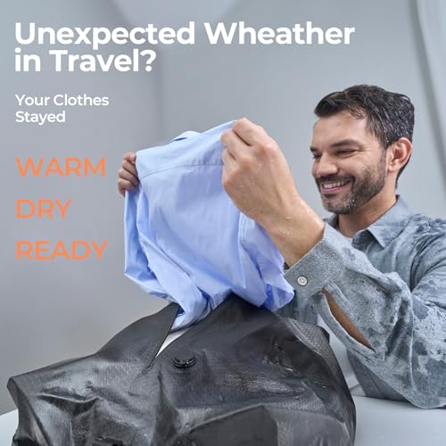 Relime Classic Series Vacuum Bags for Travel Luggage with Wireless Pump, Compression Bags for Carry On Suitcases and Backpack, Vacuum Seal Packing cube for Cloth Packing (2PC + PUMP Gray & Lavender) - color: 2PC Gray & Lavender