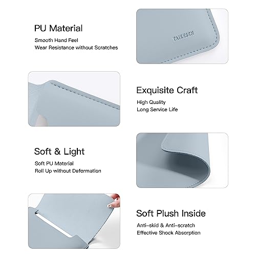Laptop Sleeve Bag Compatible with MacBook 12 A1534/Air 11 13 M1 A2337/Pro 13 A2338, 11.6-12.3 Acer Chromebook/HP Stream/ASUS/Surface Pro 8/7/6/X/5/4/3, PU Bag with Small Case, Blue - color: Blue, size: 12-13.3 inch
