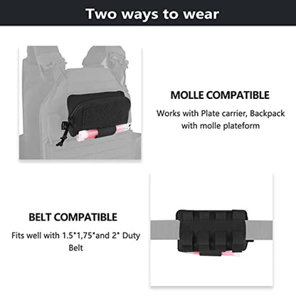 PETAC GEAR Tactical Molle Admin Pouch, Small Organizer Pocket for Tactical Vest/EDC Gun Belt/molle Platform. - color: BK