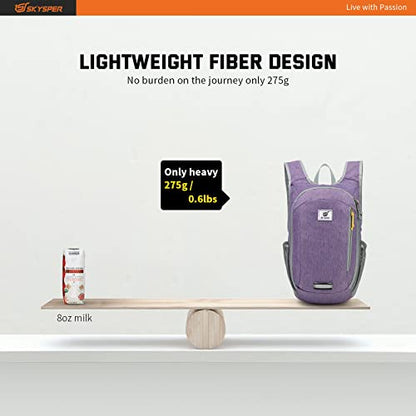 SKYSPER Small Daypack 10L Hiking Backpack Packable Lightweight Travel Day Pack for Women Men - color: Purple, size: 10l
