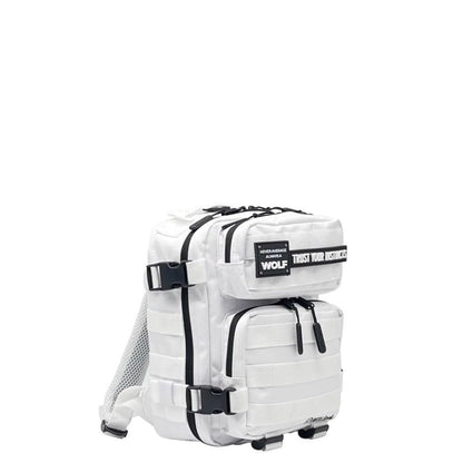 WOLFpak 9L Mini Tactical Backpack for Men & Women | Compact, Small Everyday Carry Bag for Gym, School, Travel | Durable, Water-Resistant Daypack with Molle System and Patch Panel (Polar White) - color: Polar White