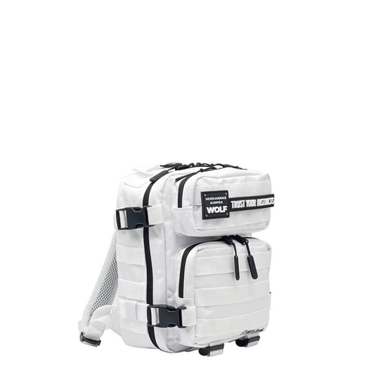 WOLFpak 9L Mini Tactical Backpack for Men & Women | Compact, Small Everyday Carry Bag for Gym, School, Travel | Durable, Water-Resistant Daypack with Molle System and Patch Panel (Polar White) - color: Polar White