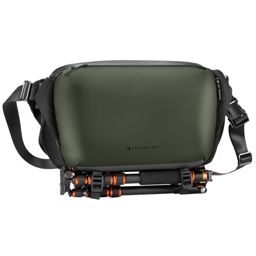 K&F CONCEPT Camera Sling Bag Crossbody Bag Waterproof Camera Shoulder Backpack DSLR/SLR/Mirrorless Camera Case - color: 13 Deep Green Large