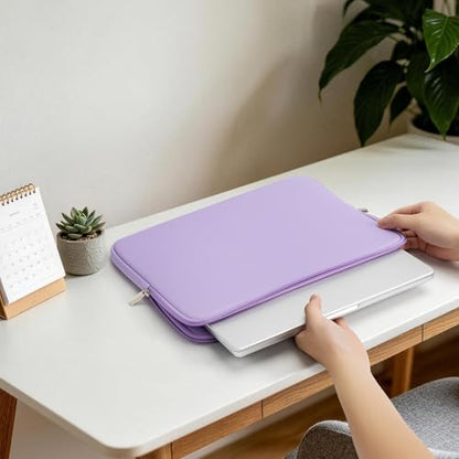 RAINYEAR 13 Inch Laptop Sleeve Compatible with 13.3" MacBook Air/Pro M1 M2 M3 M4 M5 A3449 A3240 A3113 A2681 A2338 Carrying Computer Bag Protective Cover Case (Purple) - color: Purple, size: 13"