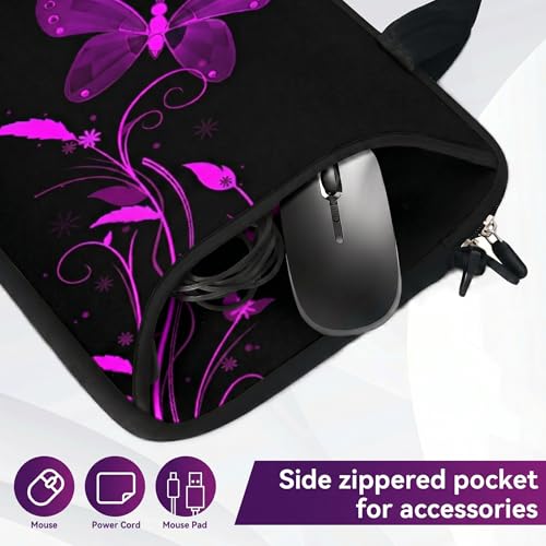 RICHEN 17 inch Laptop Shoulder Bag Carrying Case PC Cover Pouch with Handle Fits 15.6/16/17/17.3/17.4 inch Notebook (16-17.3 inch, Nice Butterfly) - color: Nice Butterfly