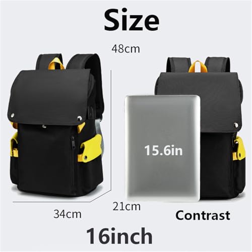 Anti Theft Travel Laptop Backpack with Usb Charging Port Water Resistant Extra Large (Red/Black,17in) - color: Red/Black