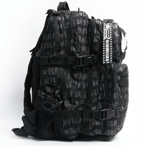 Lone Wolf Fitness Gen 3 Sports Backpack 35L Midnight Black, Water Resistant, 1000D High-grade Polyester
