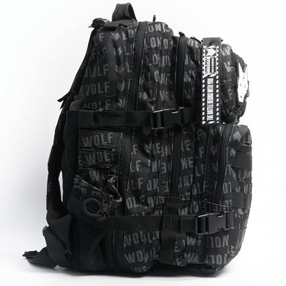 Lone Wolf Fitness Gen 3 Sports Backpack 35L Midnight Black, Water Resistant, 1000D High-grade Polyester