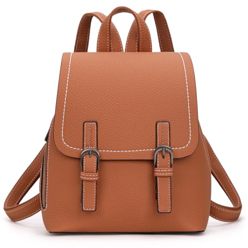 Montana West Mini Womens Backpack Purse Vegan Leather Small Backpack for Women Cute Convertible Shoulder Bag - color: Brown