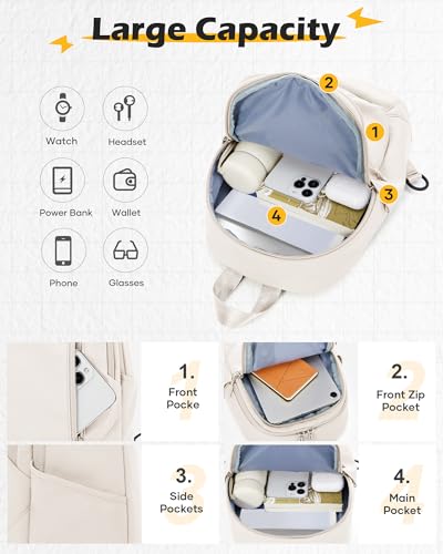 Crossbody Sling Backpacks Sling Bag for Men Women, Shoulder Backpack Chest Bags with USB Charger Port off white - color: Off-white