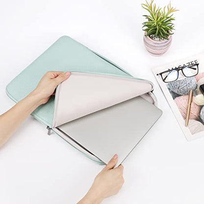 DOMISO Laptop Case Laptop Sleeve Cover for 16 inch MacBook Pro M4/M3/M2/M1 Pro/Max A3403 A3186 A2991 A2780 A2485 A2141,Compatible with 15.6 inch HP Lenovo Dell XPS 16 with Small Case, Mint Green - color: Mint Green, size: 15.6 inch