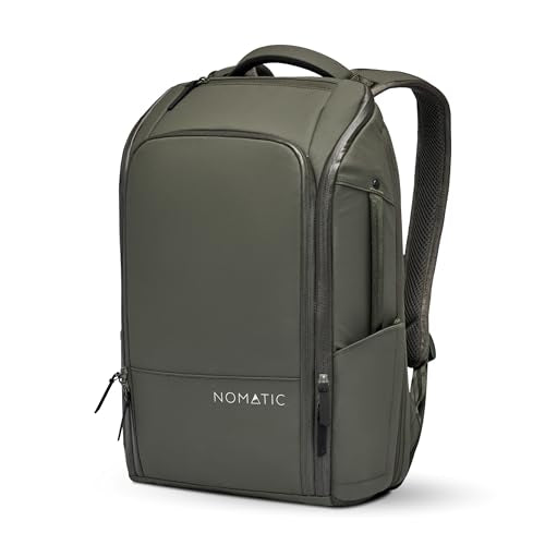 NOMATIC 14L Backpack - Work Backpack for Men and Woman - Everyday Pack - Water Resistant - 15" Laptop Sleeve - Professional Daypack For Mens - Expandable Travel Pack - color: Olive, size: 14L