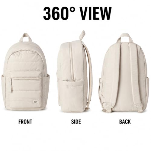 Reebok Backpack - Multipurpose Lightweight Carry On Everyday Laptop Gym Travel Commuter Backpack, Skyler Pumice Stone - color: Skyler Pumice Stone