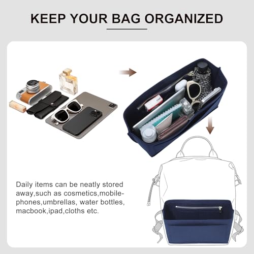 Purse Organizer Insert Compatible with Longchamp Le Pliage Energy L Backpack, Blue/LB - color: Blue, size: L Backpack