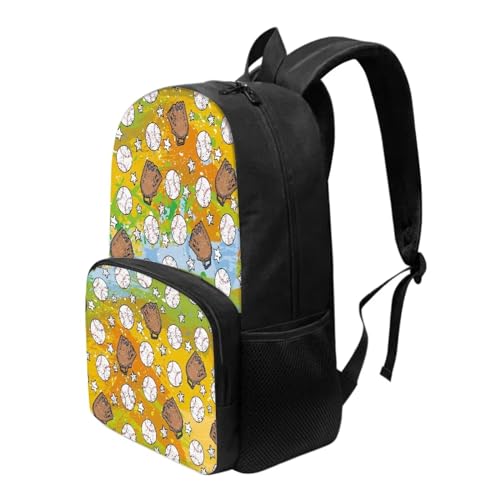 Talayituse Baseball Print Kids School Backpack for Boys Teenage Kindergarten Primary School Shoulder Bag Backpacks Teens Casual Travel Daypack Junior School Student Backpack - color: Baseball