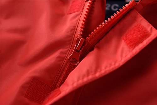 M2C Boys Girls Hooded Cotton Lined Rain Jacket Light Windbreaker - color: Red, size: 4T