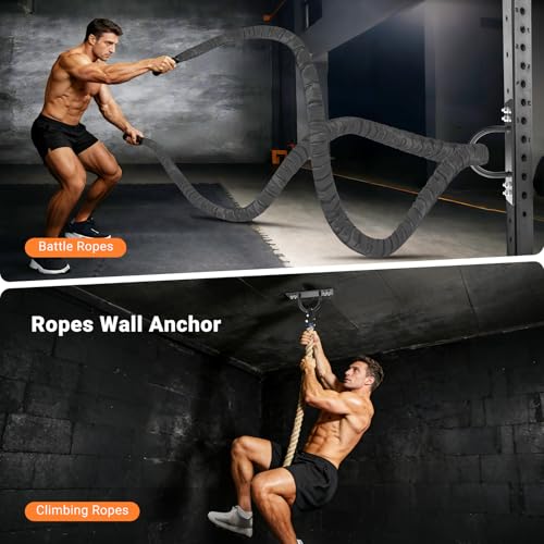 Battle Rope Anchor, Wall Ceiling Mount Bracket for Suspension Strap, Body Weight Strength Training Systems, Heavy Duty Hammock Hanging Kit for Battle Rope, Yoga and Gymnastic Rings,Boxing Equipment - size: 1 PACK