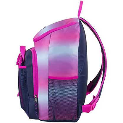 FUEL Lunch Backpack Set Top Loader Teens Student Water Resistant Bookbag Bag Soft Reusable Insulated Cooler Lunch Box Thermal Travel Office Lunch Bag, Pink Ombre Gradient - color: Pink Ombre Gradient