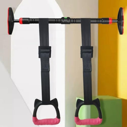 Gymnastic Rings Set with 2m Adjustable Straps, Professional Pull-up Sports Gym Rings for Indoor Training and Workout Fitness Equipment