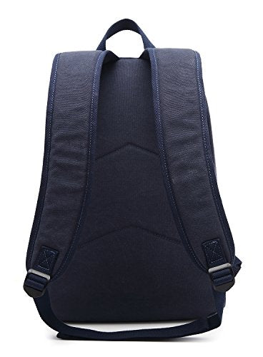 kayond Casual Style Lightweight canvas Laptop Bag/Durable Travel backpacks/Rucksack for Men&Women/Fashion Backpack Fits 15 inch Notebook (navy blue) - color: Navy Blue