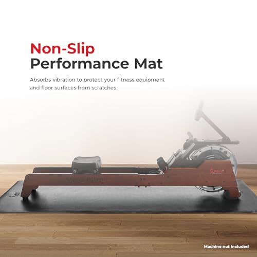 Sunny Health & Fitness Equipment Mat – Multiple Size Options – Non-Slip Floor Protection Pad for Treadmill, Bike, Elliptical, Yoga or Standing Desk and other Exercise Equipment - style: Large 90”