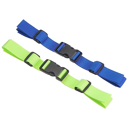 PATIKIL Backpack Chest Strap Set, 2 Pack Polyester Webbing Adjustable Replacement Strap with Quick-Release Buckle for Bag Outdoor, Blue,Fluorescent Green - color: Blue, Fluorescent Green
