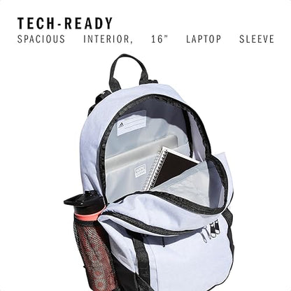 adidas Excel Backpack for Men & Women – Durable Large Athletic Laptop Bag - color: Jersey White/Black Fw21, size: OSFA