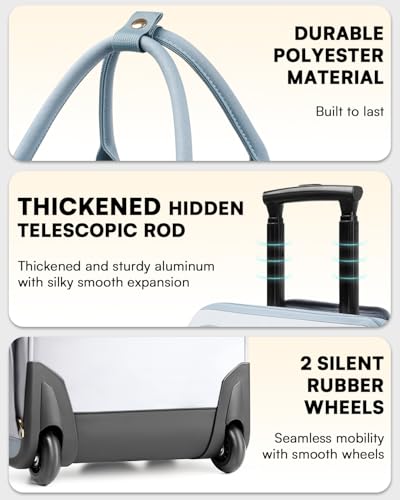 Rolling Backpack for Women, Travel Rolling Laptop Backpack with Wheels, Vertical & Horizontal Storage 2 In 1, Flip-Top Design, Water-Resistant Overnight College Underseat Carry on Luggage, Grey - color: Grey