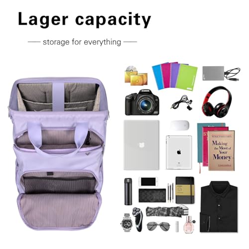 Hap Tim Laptop Backpack for Women - Travel, Work, Nurse & Teacher - Purple (7651-PP) - color: Purple