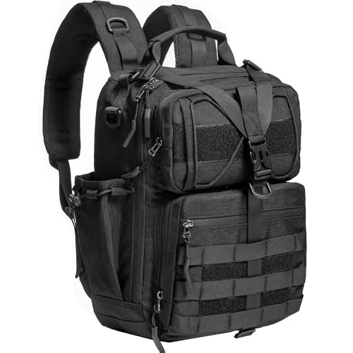 NICGID Sling Bags Chest Shoulder Backpacks, 13.3'' 14.1'' 15.6''Laptop Backpack Crossbody Messenger Bag Travel Outdoor (Black-059, 14.1 Inch) - color: Black-059, size: 14.1 inch