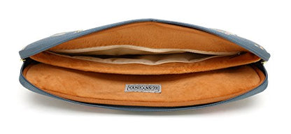 kayond Water-Resistant Canvas 14.1 Inch Laptop Sleeve-Blue Water Hyacinth - color: Blue water hyacinth, size: 14-14.1 inch