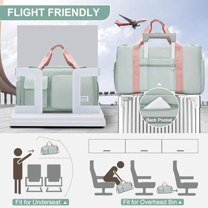 Small Gym Bag for Women, Travel Duffle Bag Carry On Weekender Bag with Shoe Compartment - color: 08#Orange, style: Gym Bag&toiletry Bag
